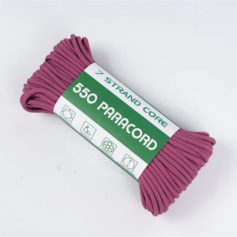 7 Strand Core 4mm Цврста роза виолетова 550 полиестер паракорд